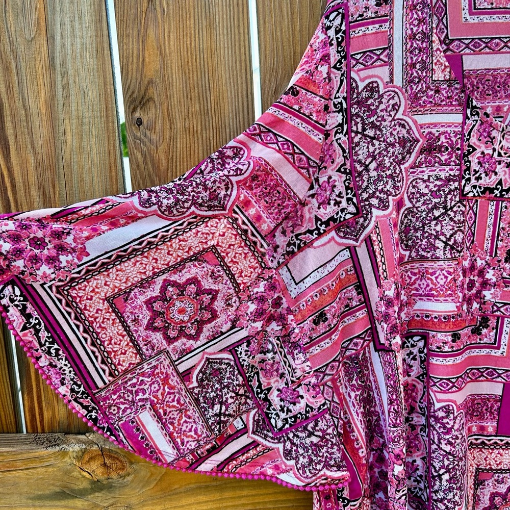 est 1946 Floral Patchwork Kimono Sleeve Top 26/28W - Picture 4 of 8